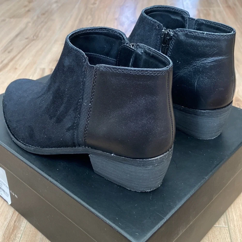 Dune London Penelope Black Suede/Leather Low Ankle Boot- Size 6M/ 37 - Picture 7 of 16